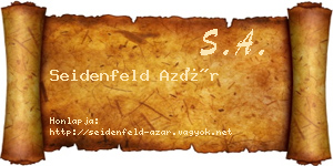 Seidenfeld Azár névjegykártya